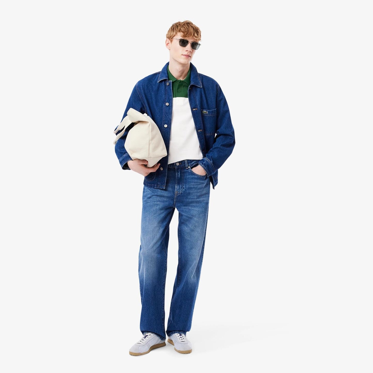 Polo Lacoste regular color block uomo