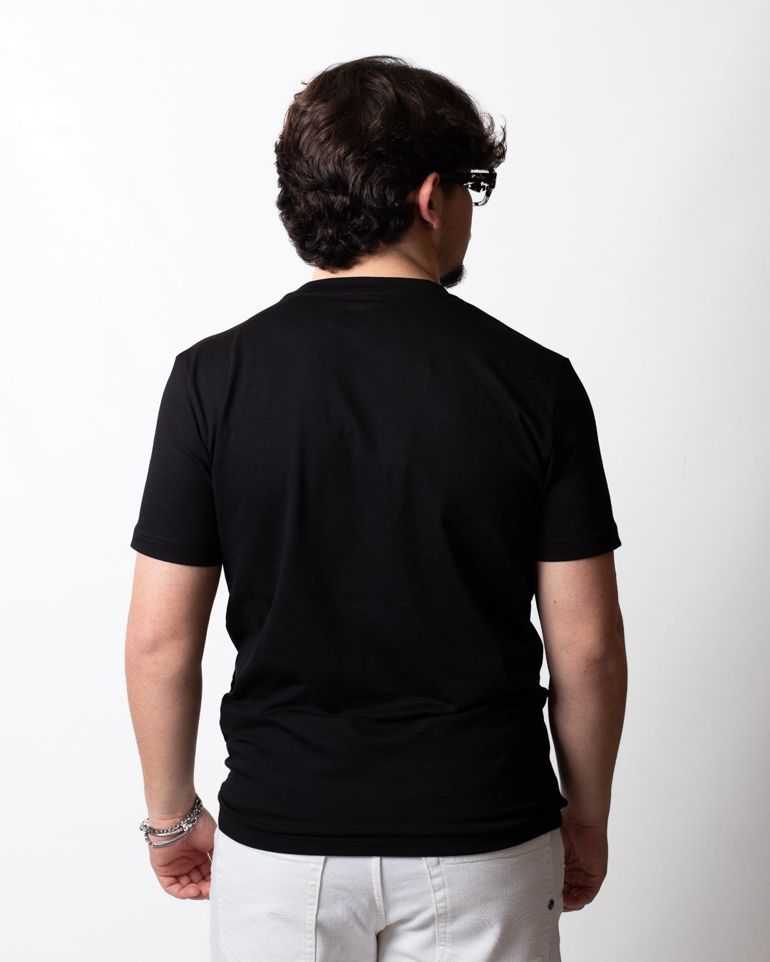T-Shirt John Richmond logata con borchie uomo
