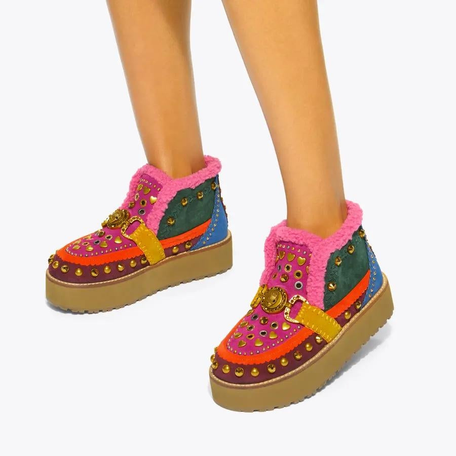 Stivaletto Kurt Geiger "Mansion Cosy multicolor" in suede donna