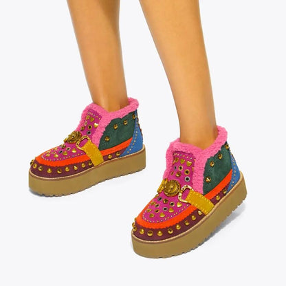 Stivaletto Kurt Geiger "Mansion Cosy multicolor" in suede donna