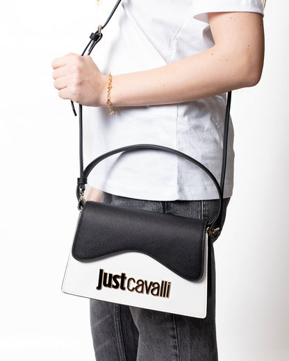 Borsa Just Cavalli con manico e tracolla "Metal Lettering" donna