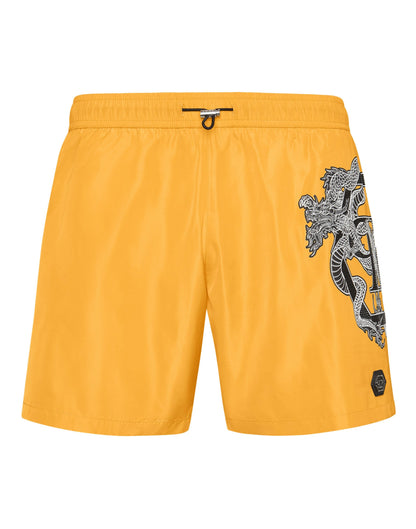 Boxer mare Philipp Plein con stampa "dragon" e applicazione uomo