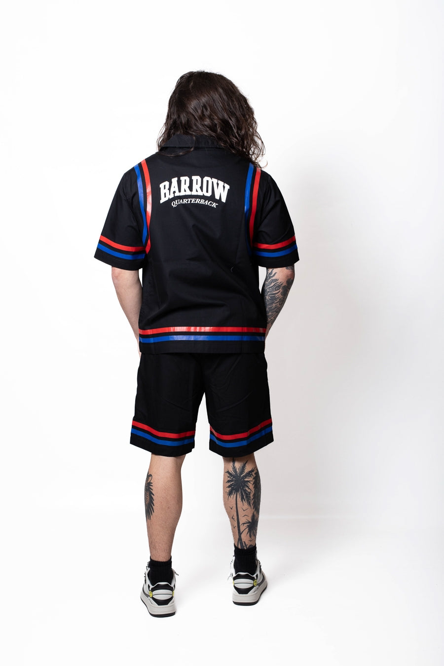 Camicia Barrow in popeline con stampe e logo