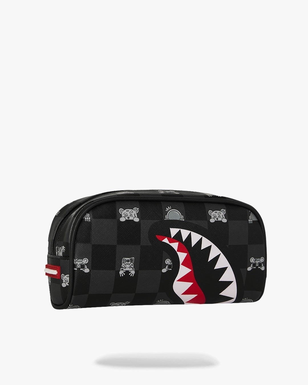 Pochette Sprayground nero GRAY PEEKING CHARACTER CHECK PENCIL POUCH 