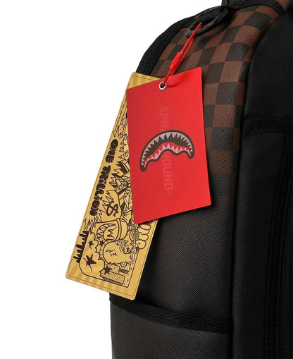 Zaino Sprayground marrone BROWN CHECK GHOST DRIP BACKPACK