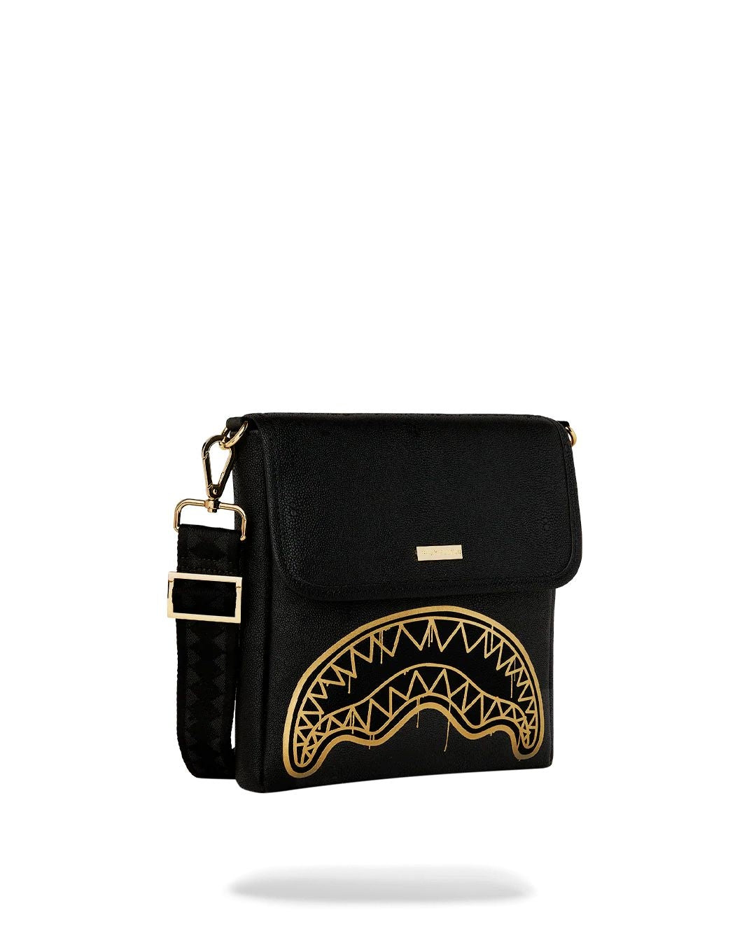 Tracolla Sprayground nero "That gold drap messanger sling"