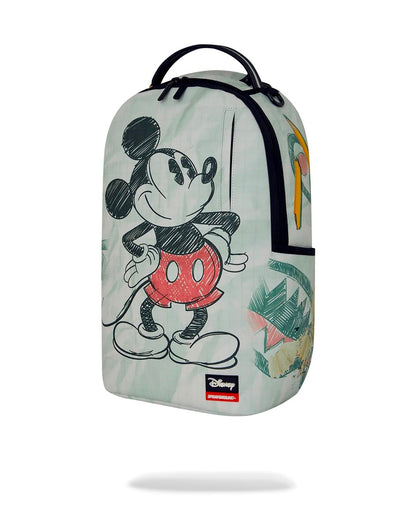 Zaino Sprayground bianco DISNEY OLD SCHOOL MICKEY SKETCH BACKPACK