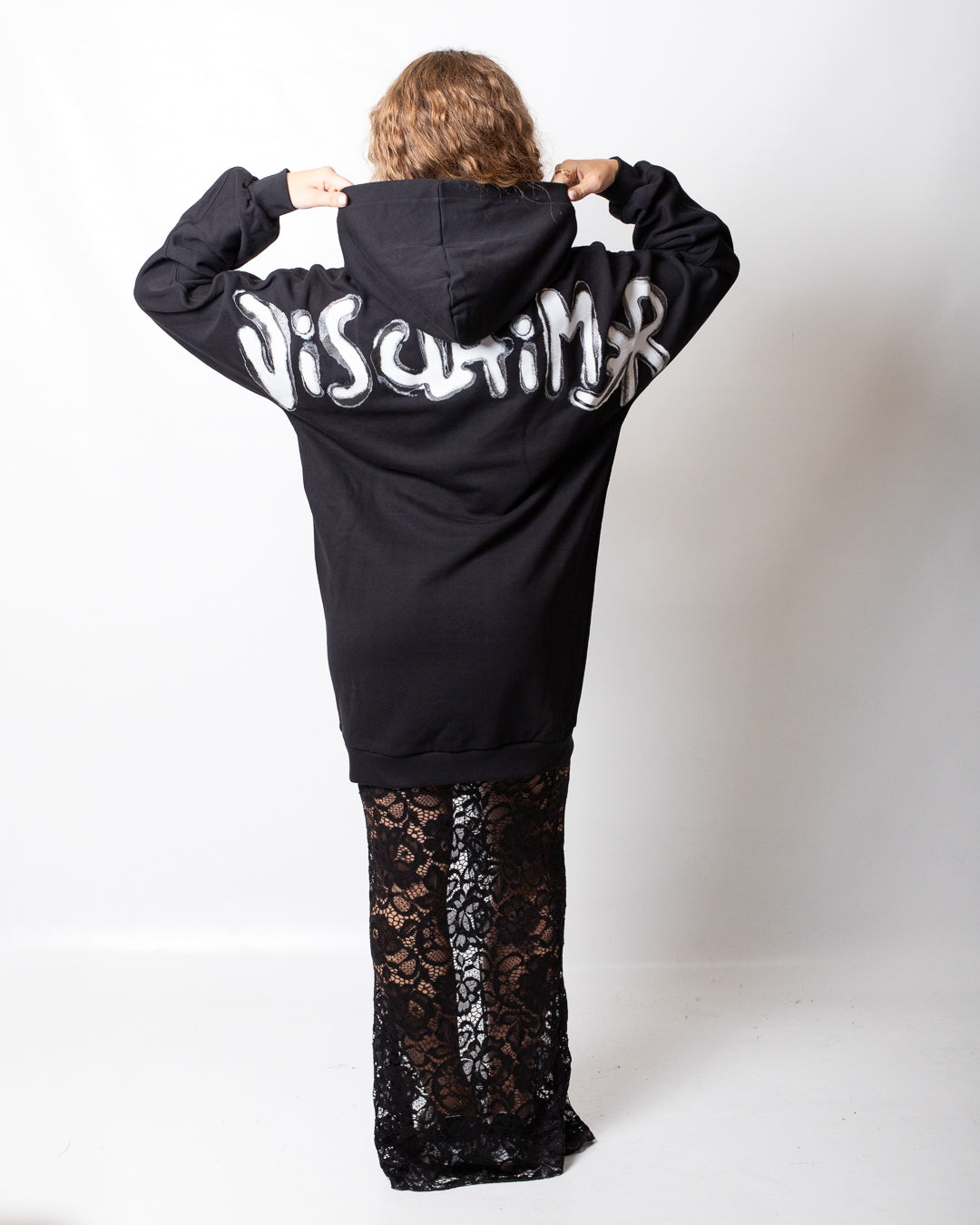 Abito Disclaimer in felpa con gonna in pizzo donna