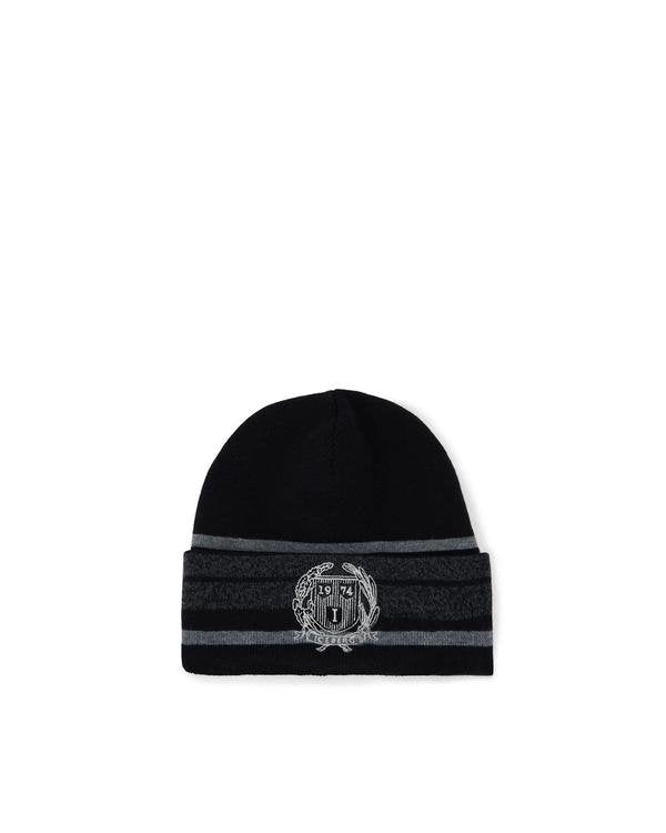 Cappello Iceberg in lana con risvolto e logo ricamato