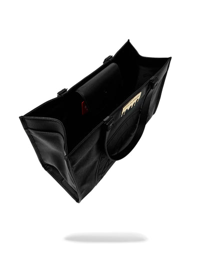 Borsa Sprayground nero "Gold Brick Lux Tortuga" tote
