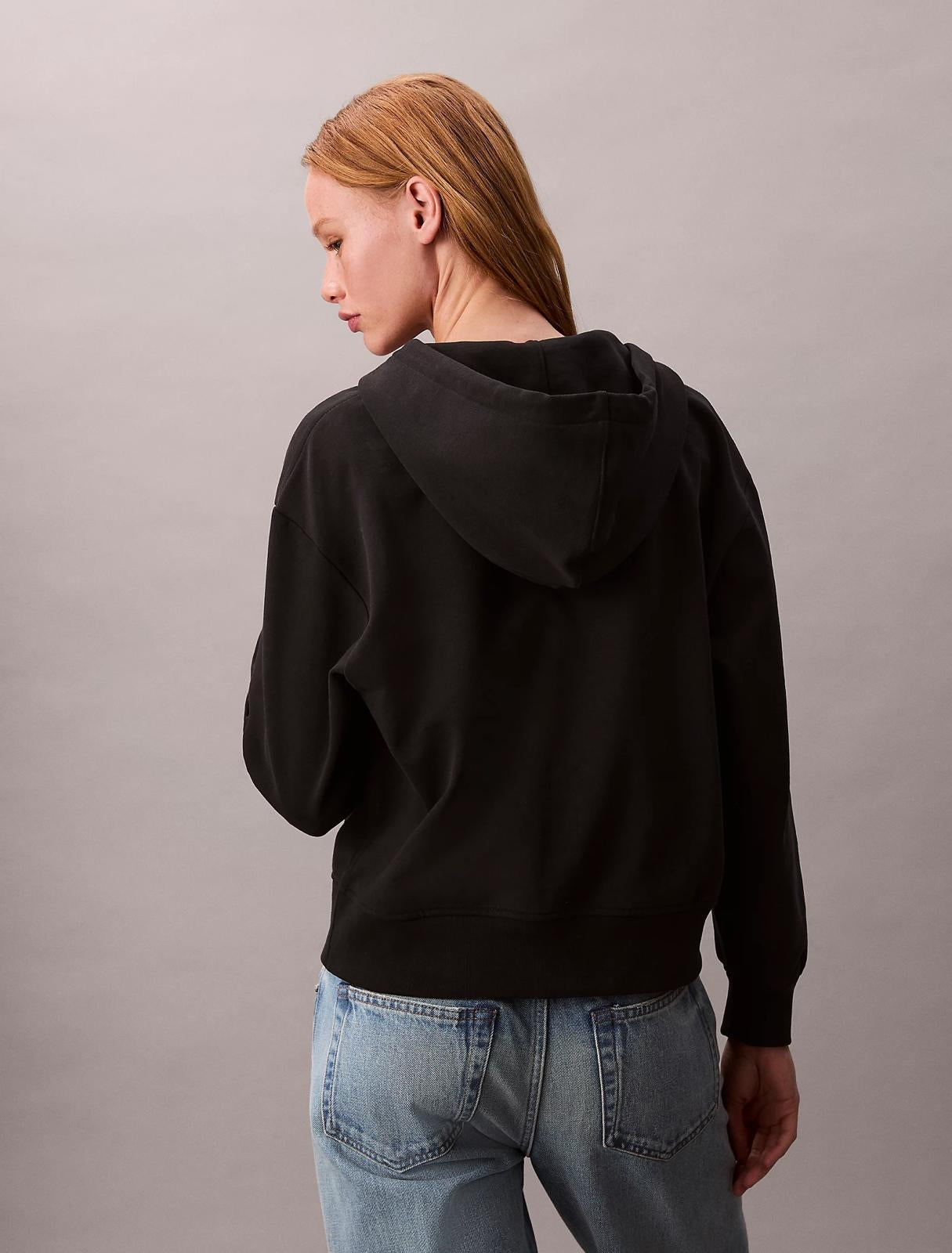 Felpa Calvin Klein fullzip e cappuccio donna