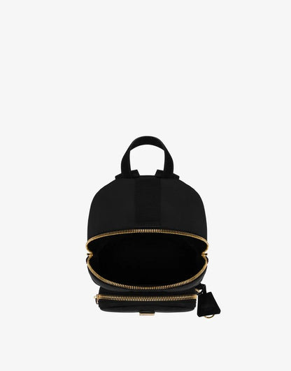 Zaino Moschino in nylon con dettagli dorati