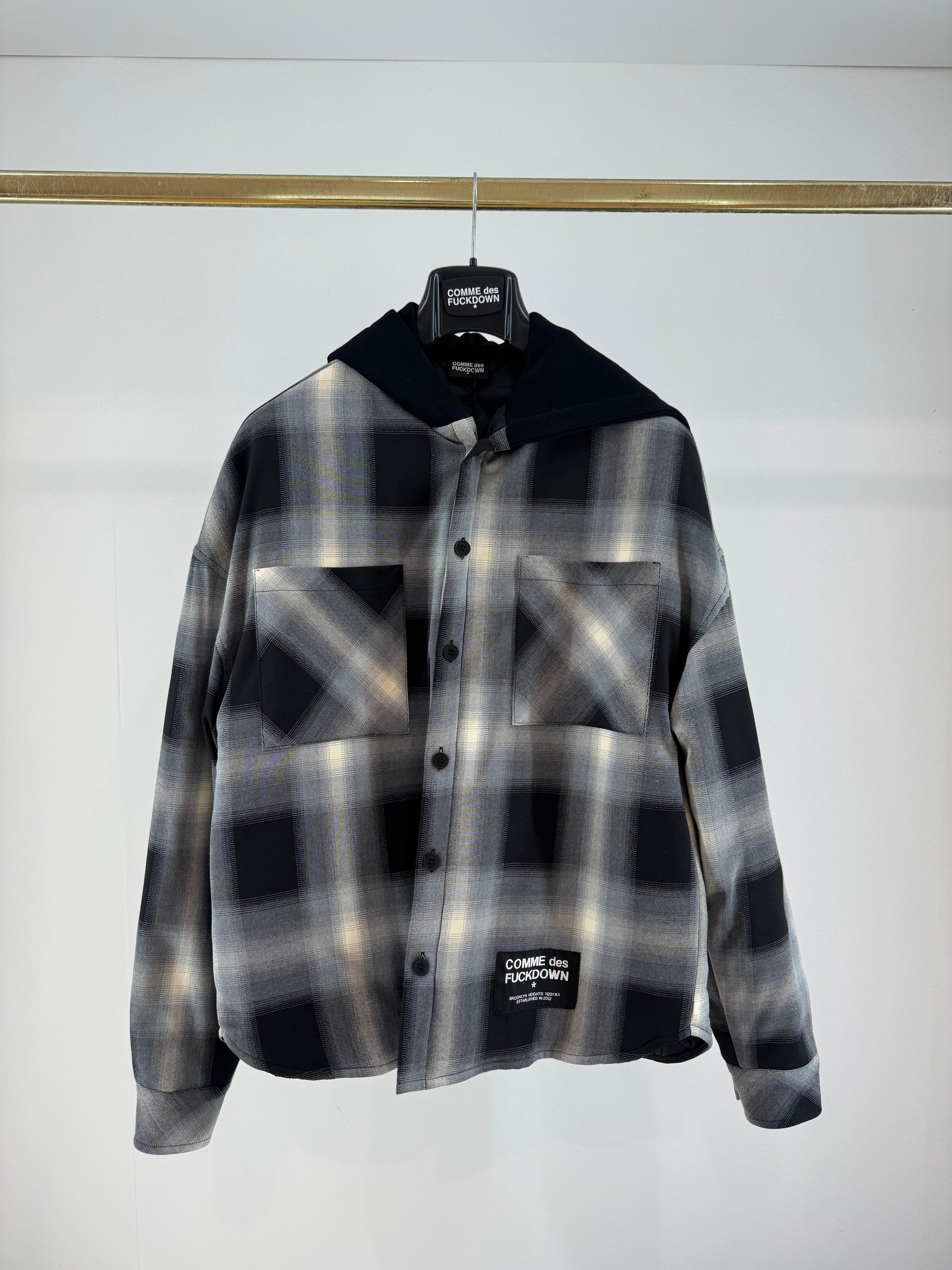 Giubbotto a camicia Comme des Fuckdown con cappuccio uomo
