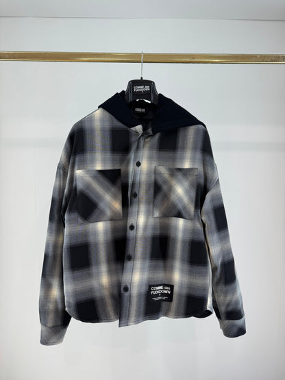 Giubbotto a camicia Comme des Fuckdown con cappuccio uomo