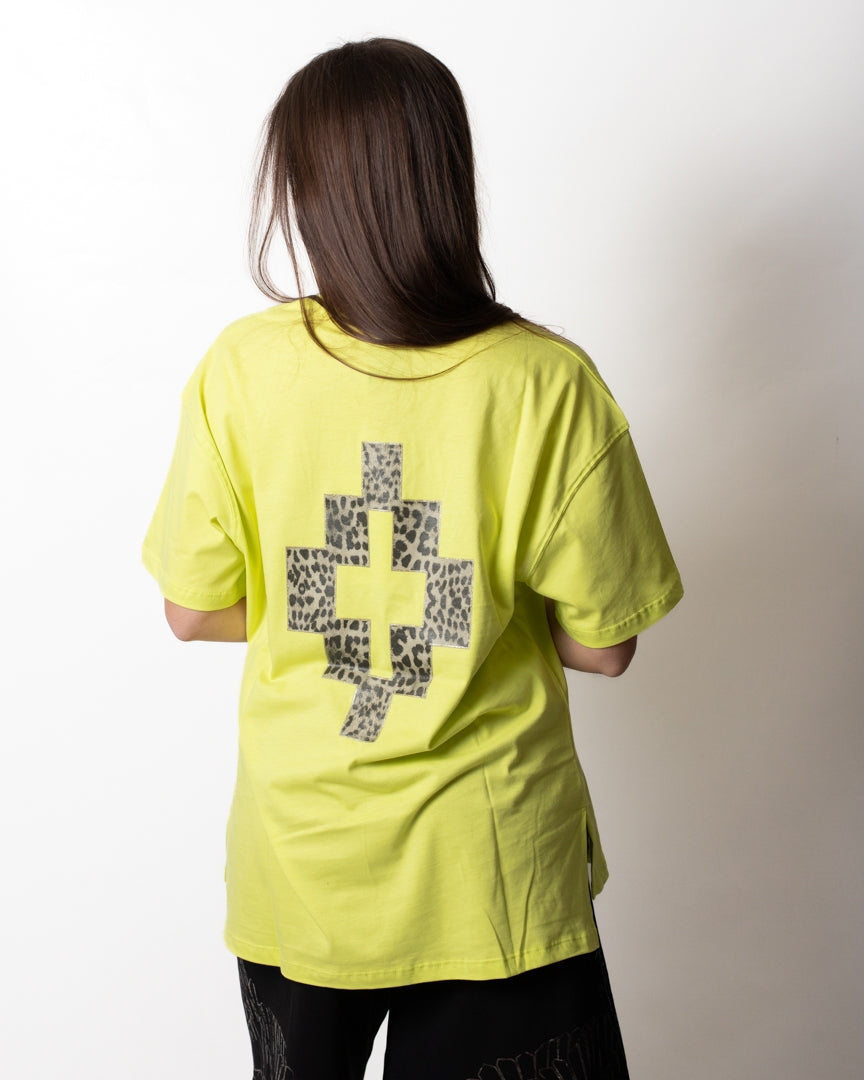 T-Shirt Marcelo Burlon oversize con logo animalier donna