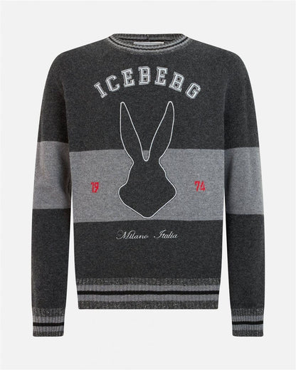 Maglia Iceberg in lana Bugs Bunny Looney Tunes con ricami