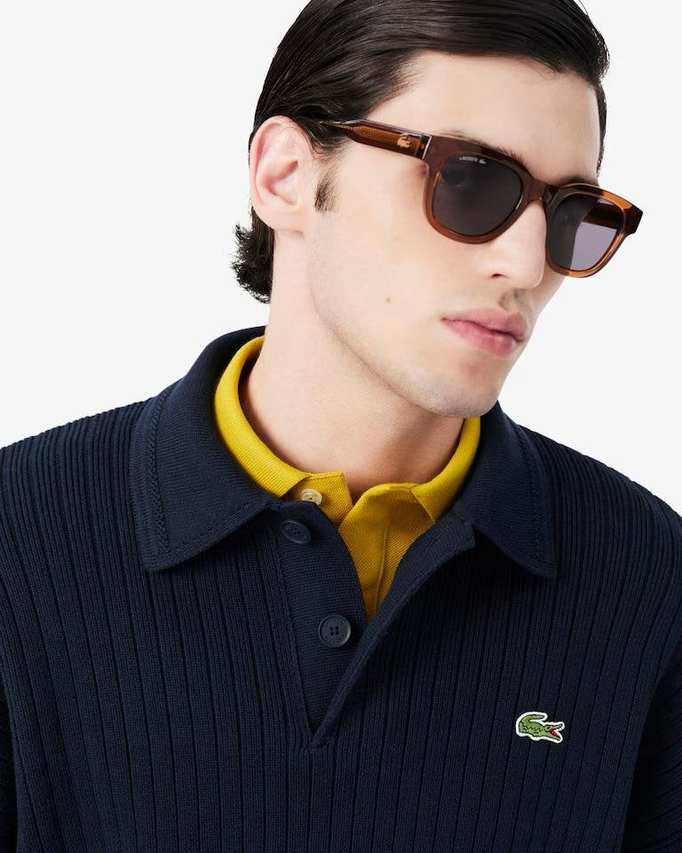 Maglia polo Lacoste con iconico logo del coccodrillo ricamato