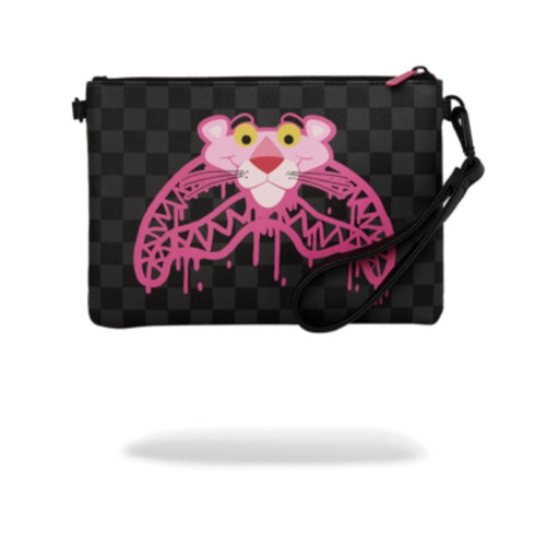 Pochette Sprayground nero "Pink panther: drippy diamons crossover" clutch con tracolla