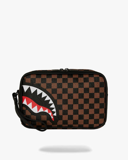 Pochette e beauty Sprayground marrone "CHECK 2 EMBOSS TOILETRY BAG"