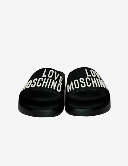 Ciabatte Love Moschino con logo in rilievo donna