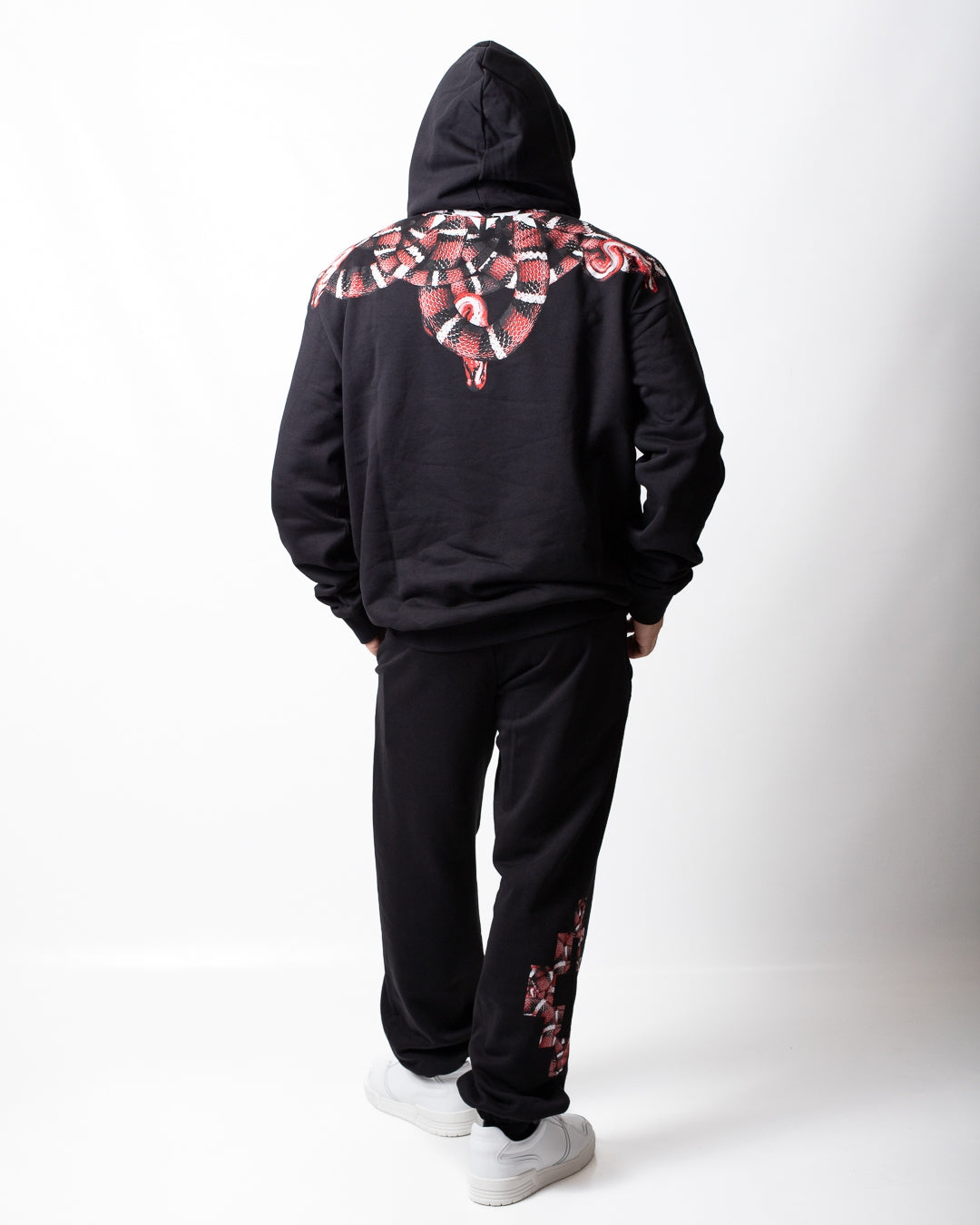 Felpa Marcelo Burlon con cappuccio "Red Snake" uomo