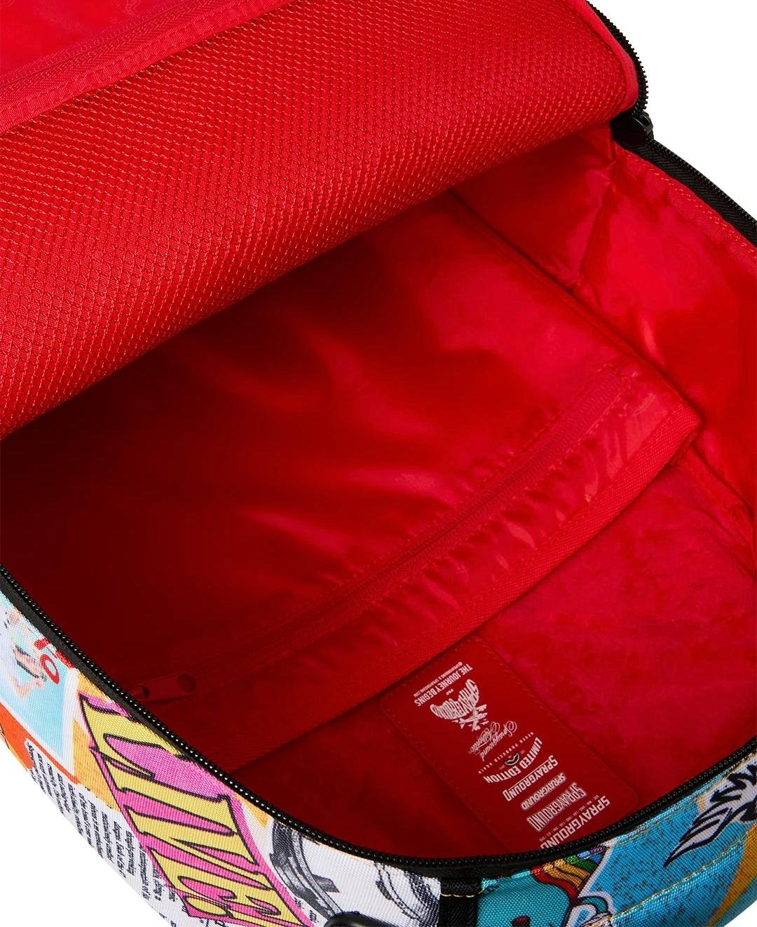 Zaino Sprayground giallo LIPS MAGAZINE COLLAGE BACKPACK 