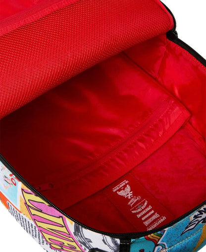 Zaino Sprayground giallo LIPS MAGAZINE COLLAGE BACKPACK 