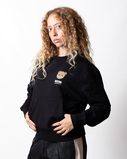 Felpa Moschino Underwear girocollo con logo Teddy donna
