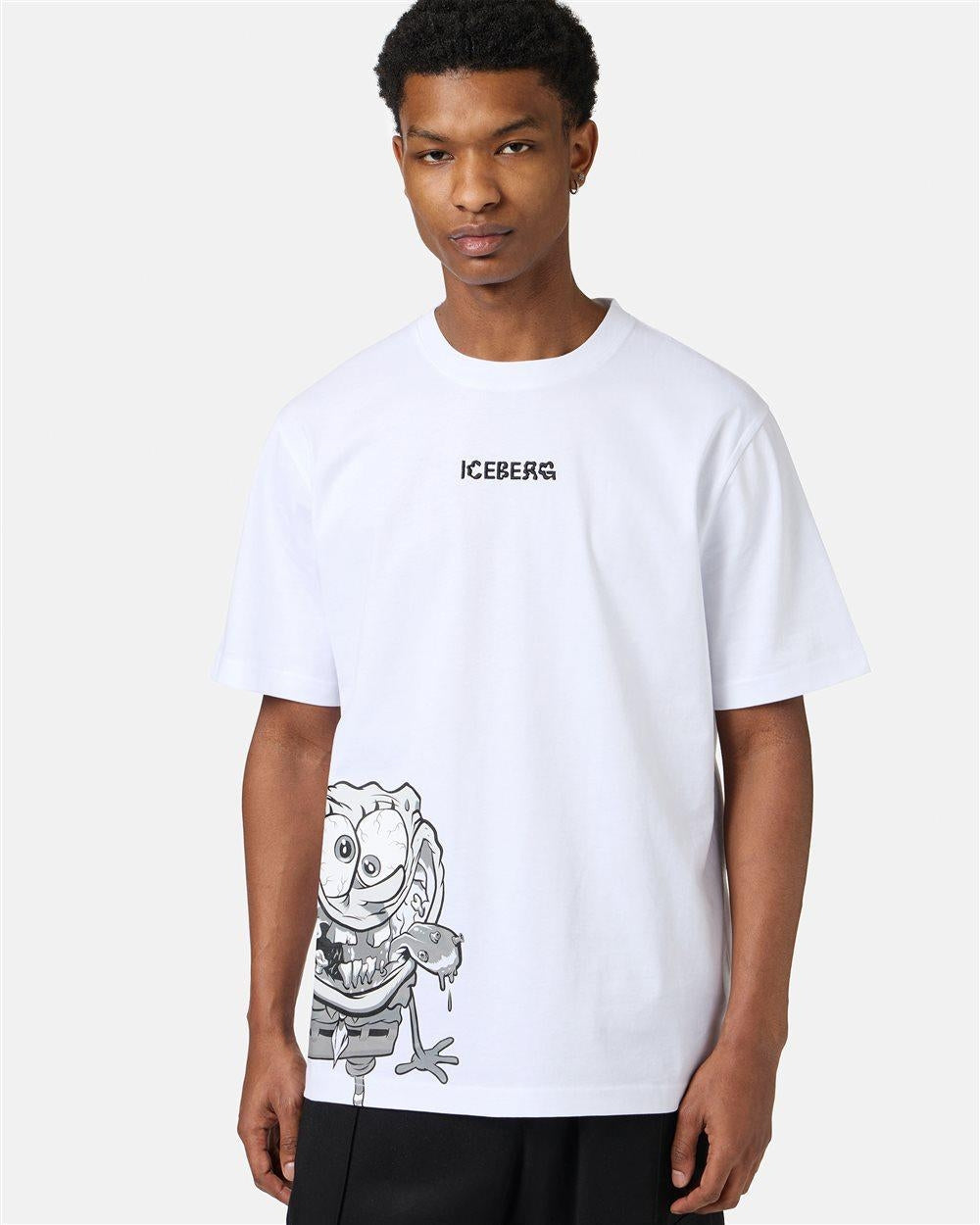 T-Shirt Iceberg X Spongebob con ricamo uomo