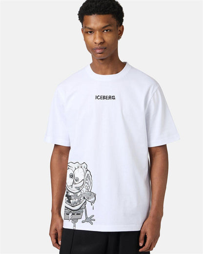 T-Shirt Iceberg X Spongebob con ricamo uomo