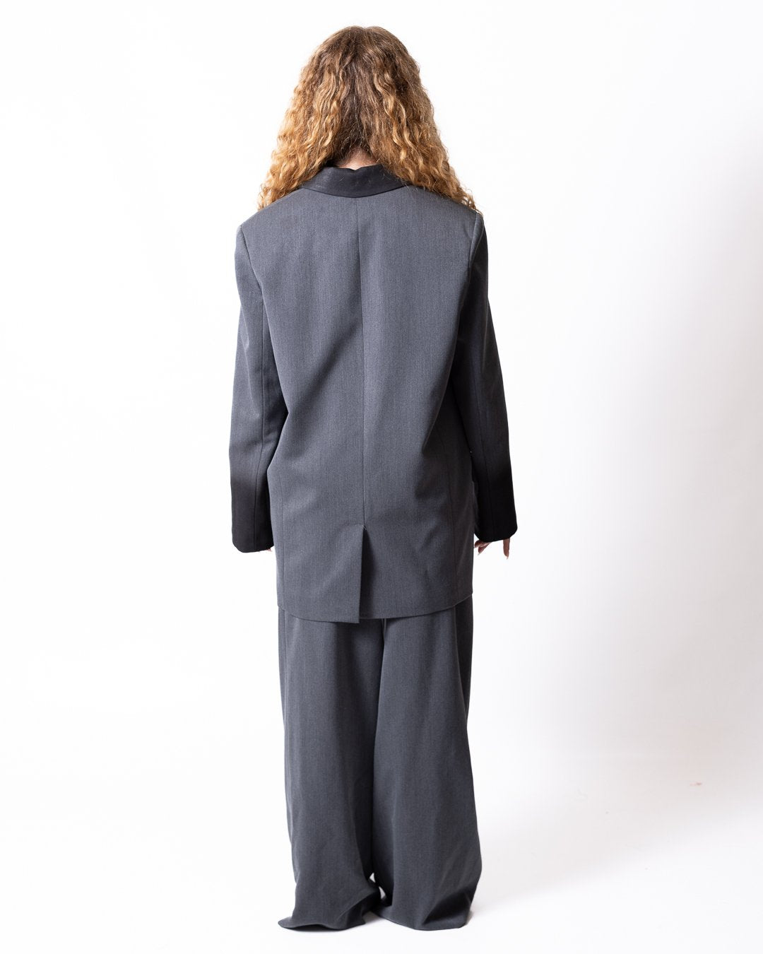 Giacca Just Cavalli monopetto con dettaglio sfumatura e piercing oro "JC"