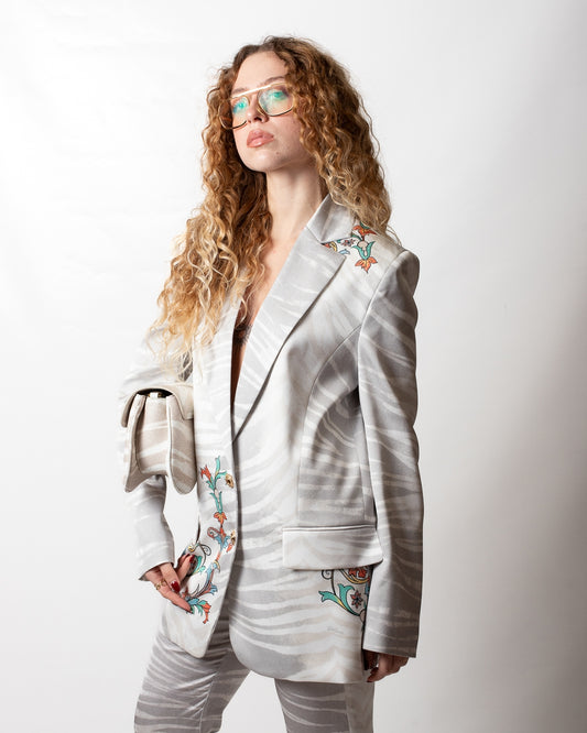 Giacca blazer Just Cavalli monopetto "Panel Foulard" donna