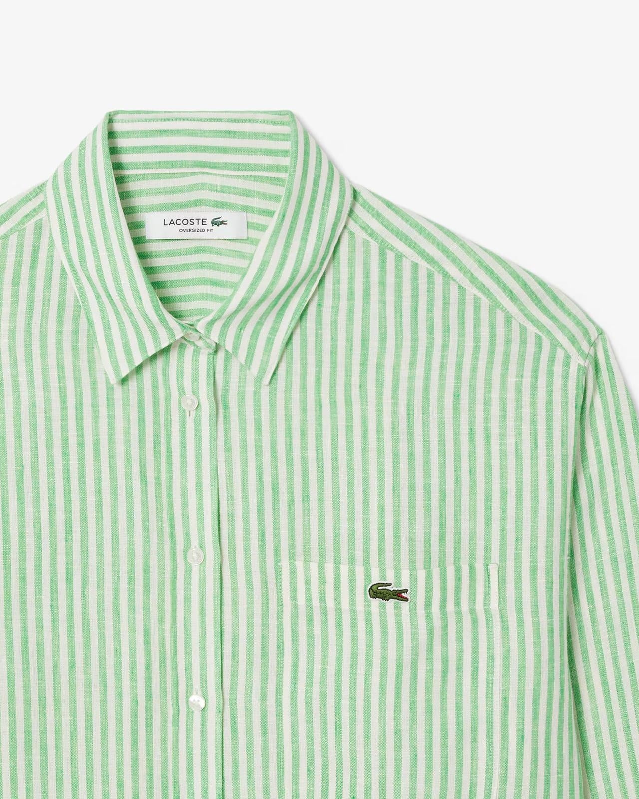 Camicia Lacoste maniche lunghe a righe
