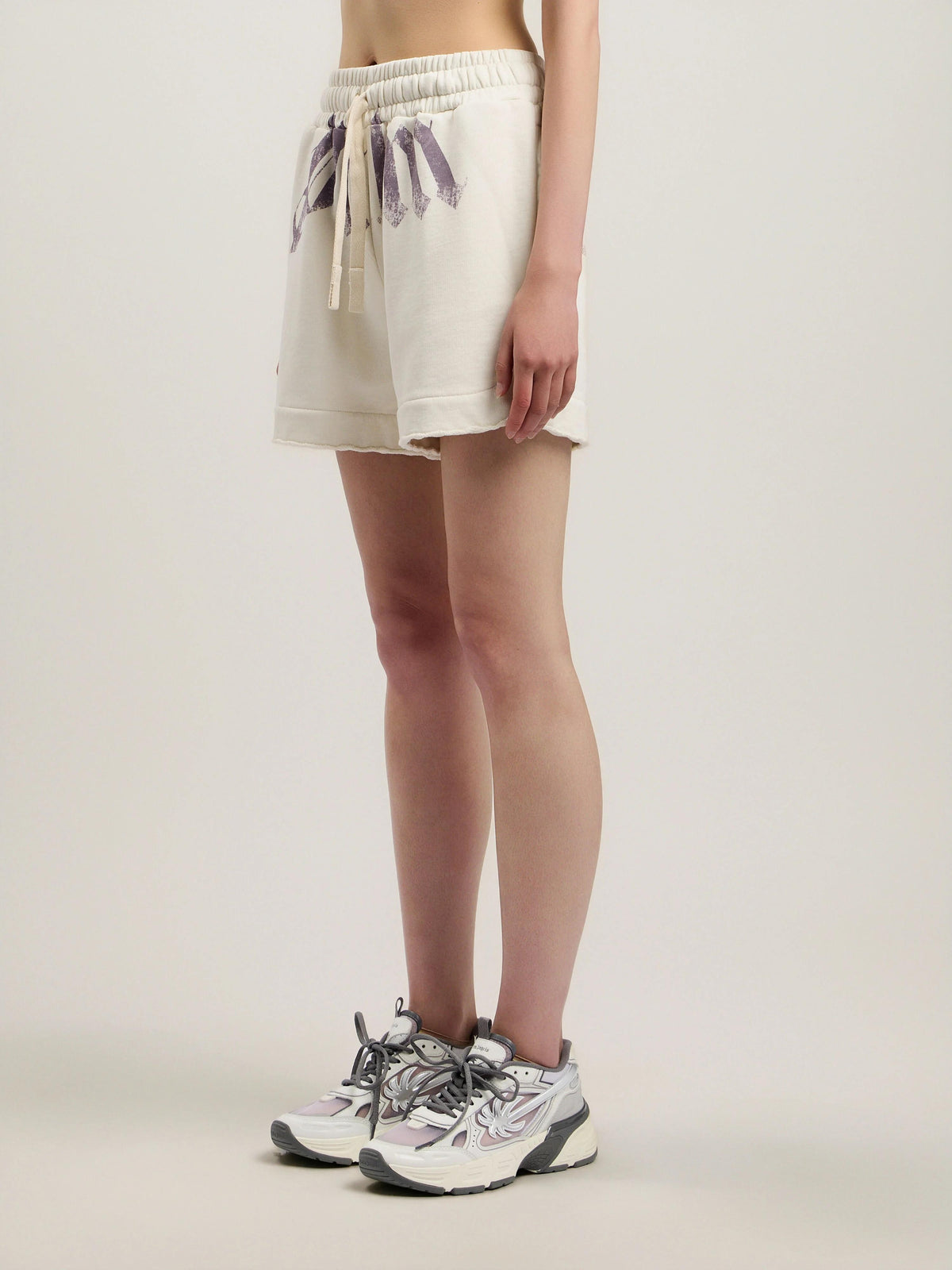 Short Palm Angels in felpa "Big Waist Logo" donna