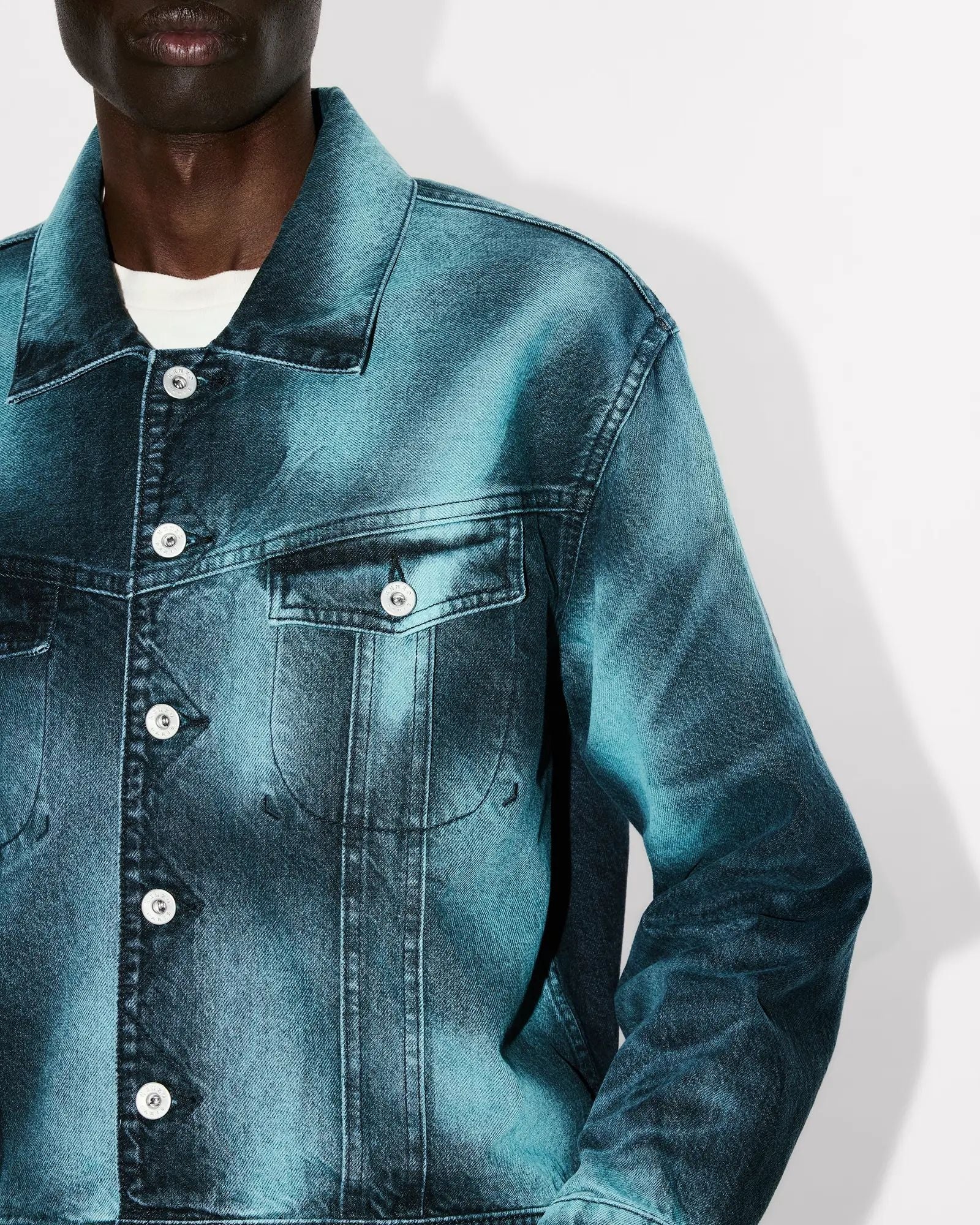 Giubbotto Kenzo Paris in jeans "Kenzo Boke Heart" uomo