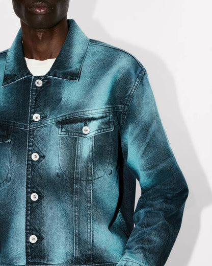 Giubbotto Kenzo Paris in jeans "Kenzo Boke Heart" uomo