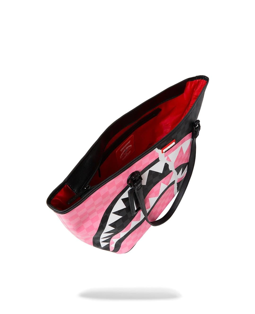 Borsa Sprayground rosa "PINK AND BLACK TEAR SIP TOTE"