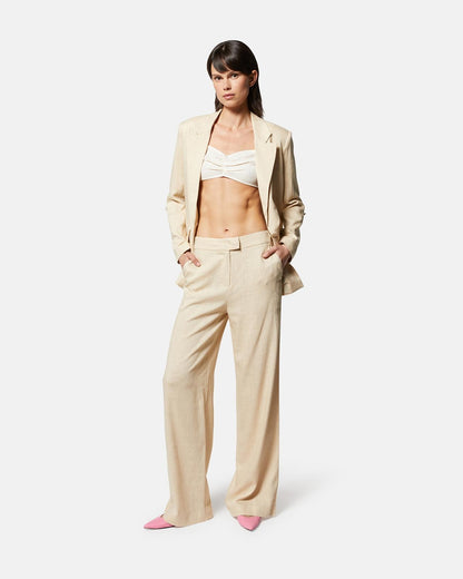 Pantalone Silvian Heach cady in misto lino donna