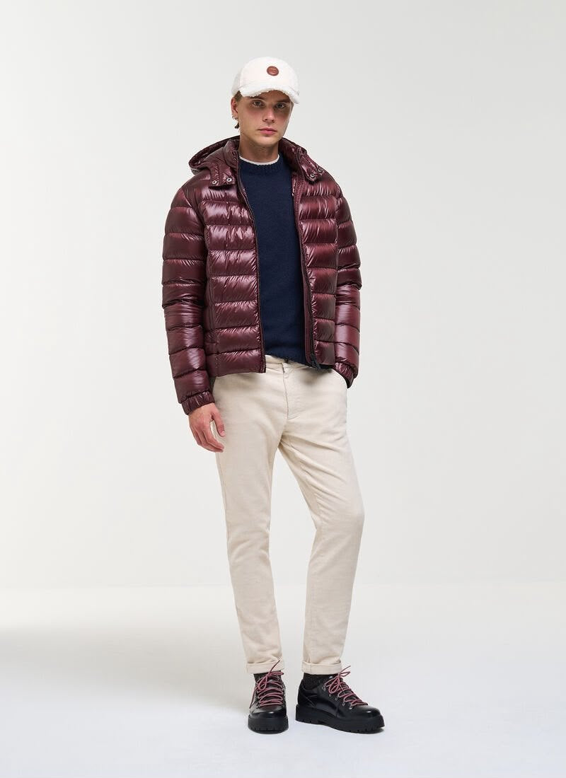 Piumino Colmar lucido con cappuccio staccabile uomo