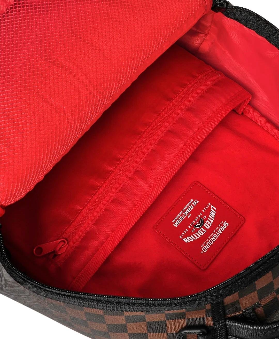 Zaino Sprayground marrone BROWN CHECK GHOST DRIP BACKPACK