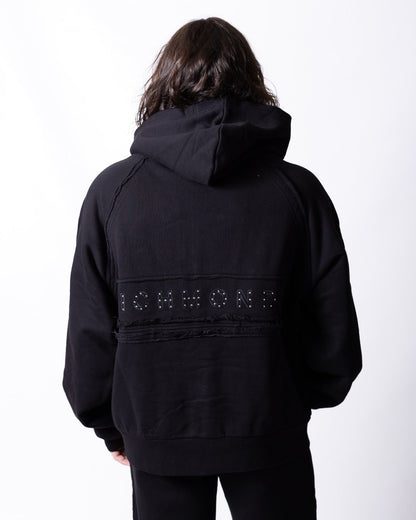 Felpa Richmond X full zip con cappuccio e logo con applicazioni