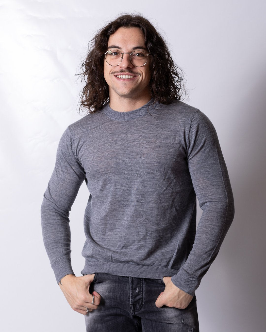 Maglia Richmond X girocollo in lana merino