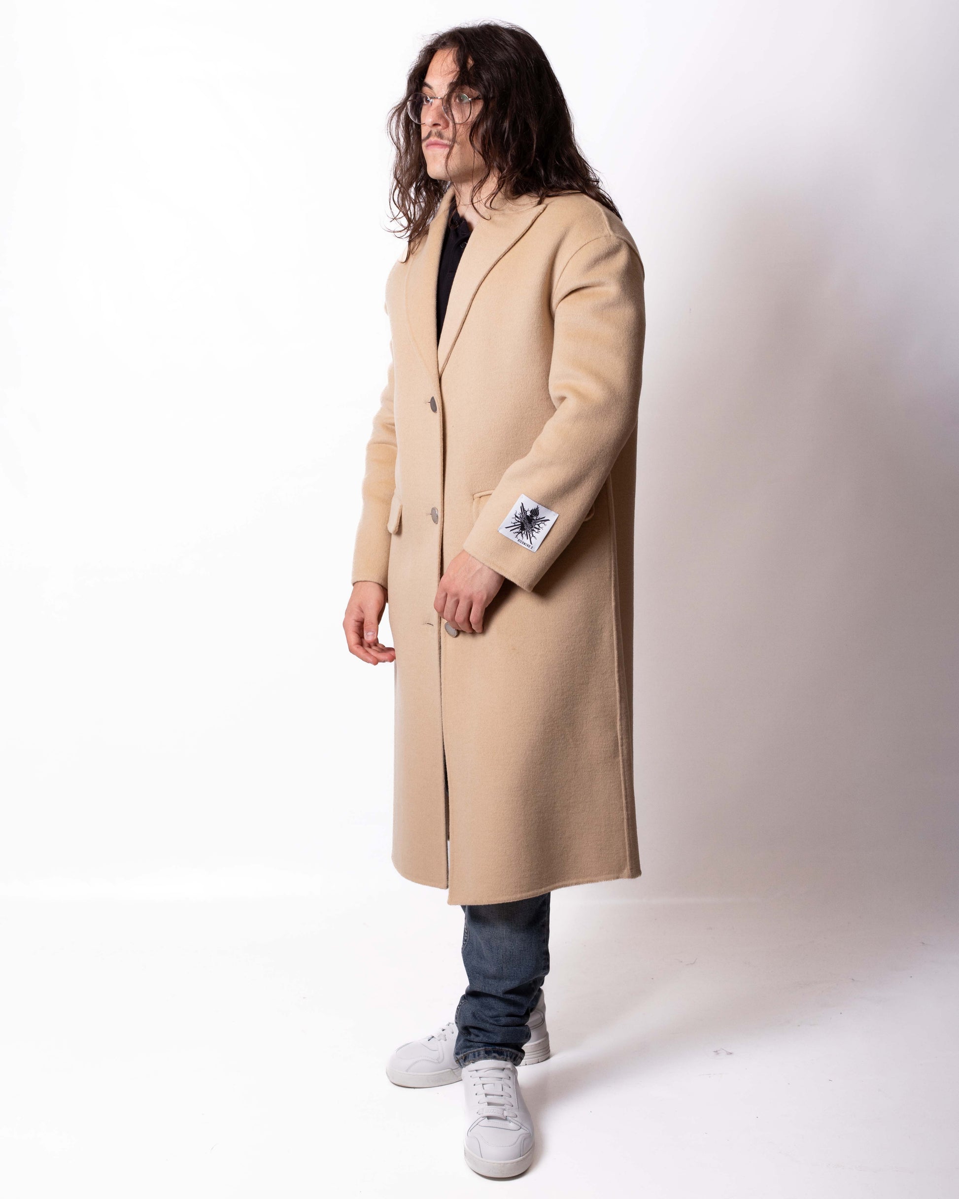 Cappotto Richmond X in misto lana con etichetta e patch donna