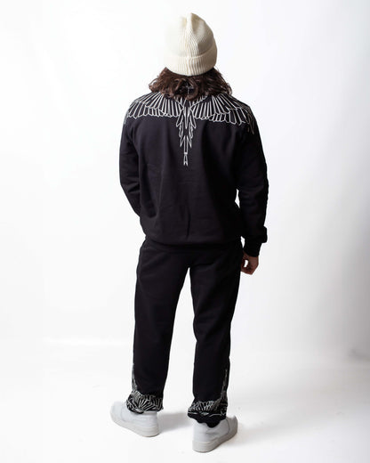 Felpa Marcelo Burlon girocollo con logo wings basic uomo