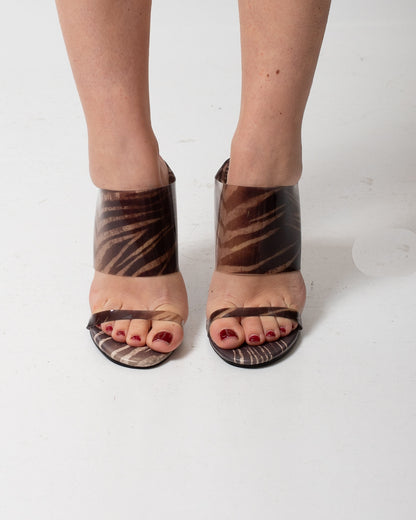 Sandalo Just Cavalli "Palm Print" donna