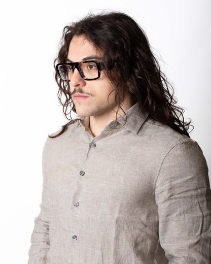 Camicia Calvin Klein slim in lino uomo