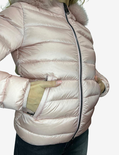 Piumino cangiante Colmar con cappuccio in vera pelliccia donna