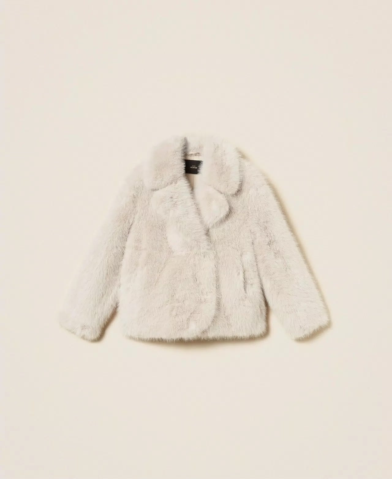 Cappotto Twinset Actitude doppiopetto in faux fur donna