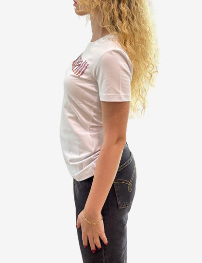 T-Shirt Just Cavalli logata con strass donna