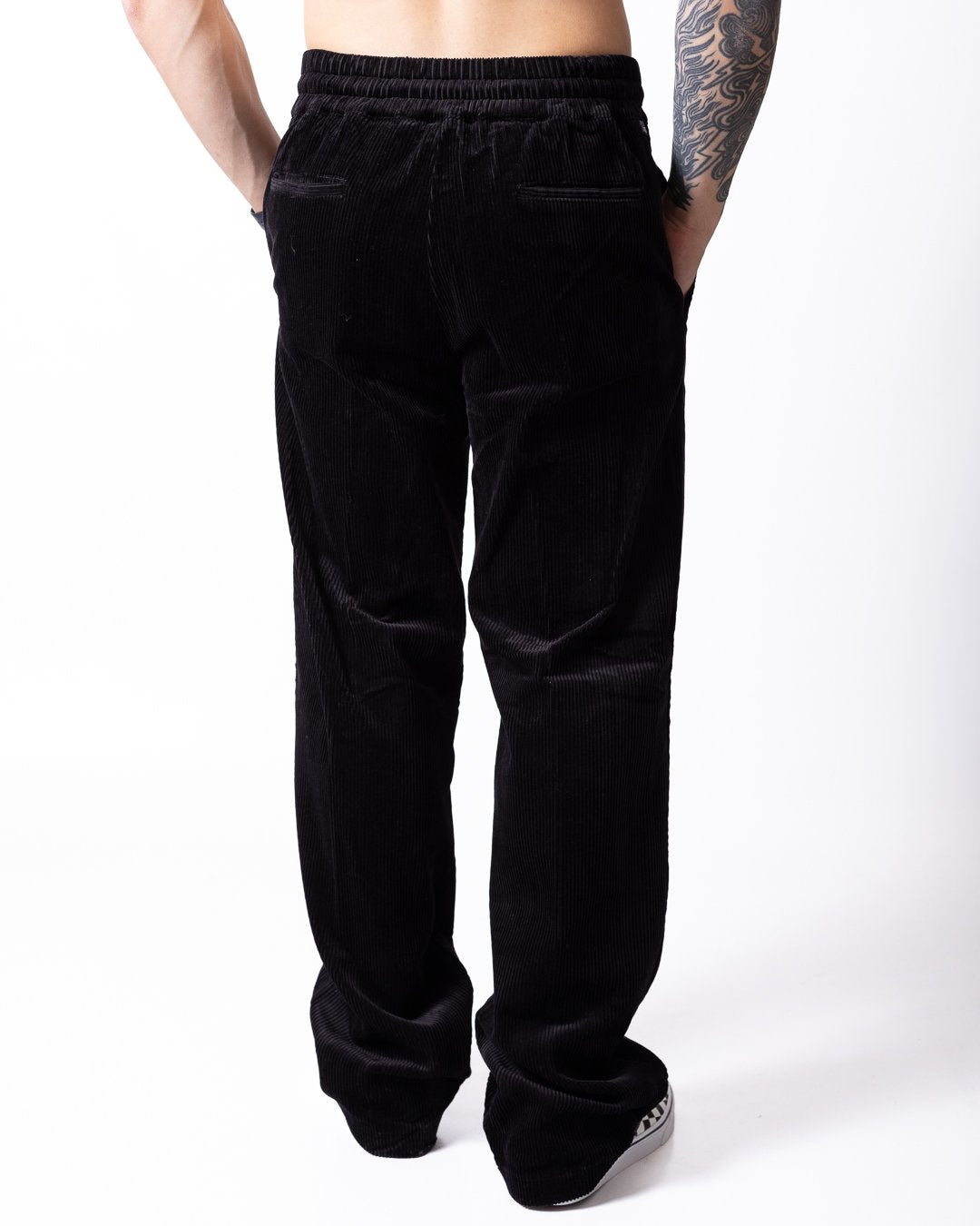 Pantalone Richmond X in velluto a coste con logo ricamato